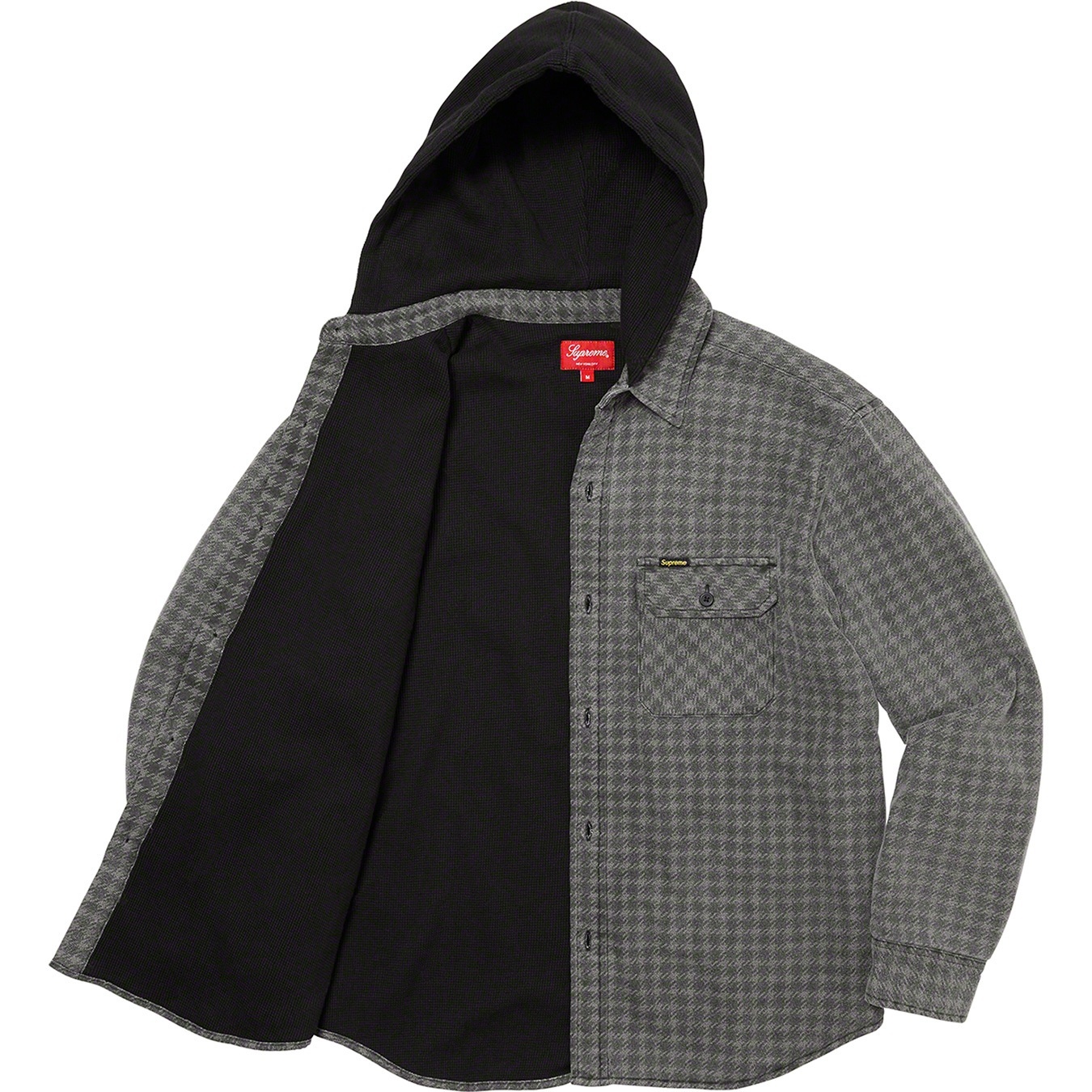 Houndstooth Flannel Hooded Shirt view 11